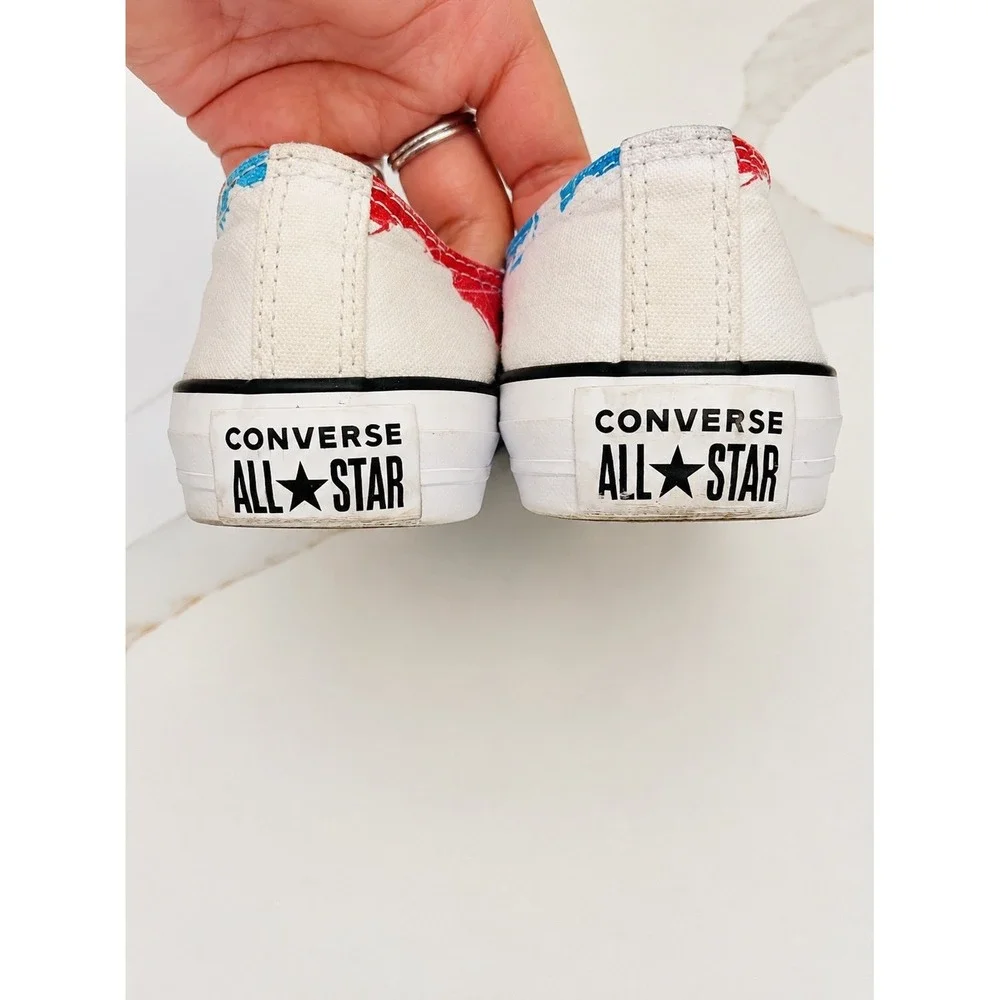 Converse Chuck Taylor All Star Low Top Paint Splatter Canvas Sneakers Youth Size
